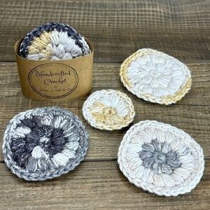 Handcrafted Crochet Scrubbies Face Round Makeup Remover Set Cotton Yarn